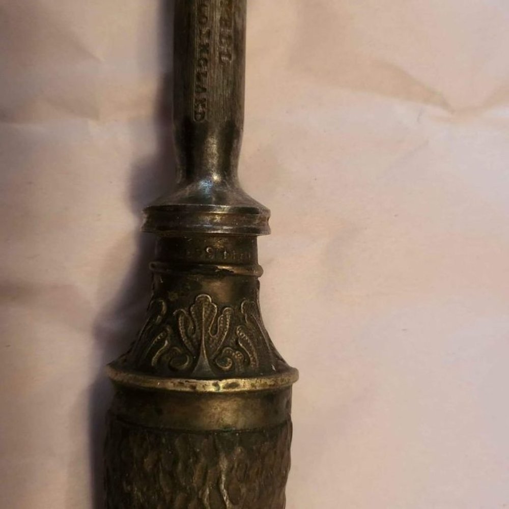 Antique Silver And Antler Bone Carving Set